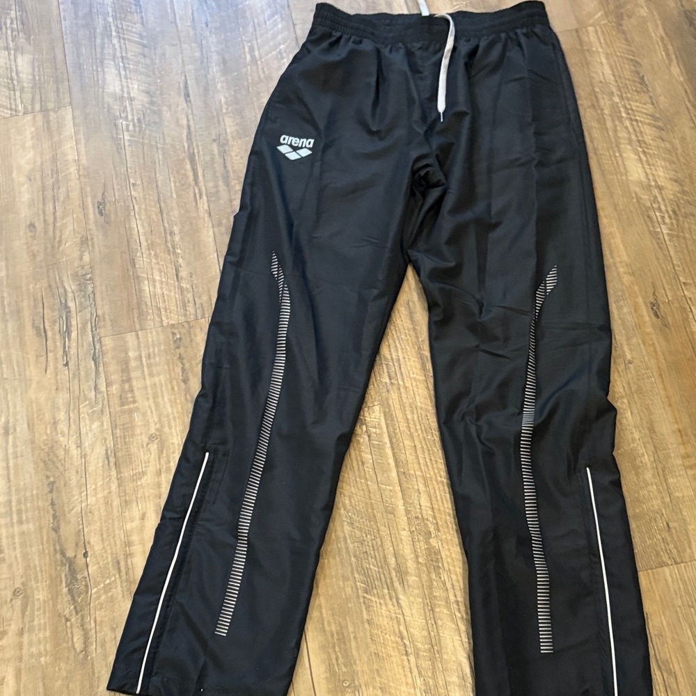 Arena Black Joggers with White Accents